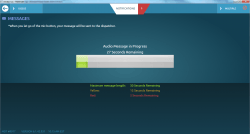 iGlobal, LLC audio messaging screen