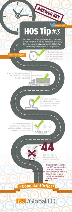 Hours of Service Tip infographic