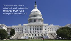 The Senate and House voted to keep the Highway Trust Fund rolling until Nov. 20.