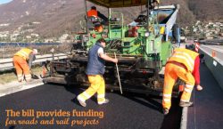 Highway construction workers