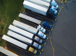 Photo of a fleet of trucks