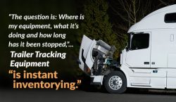 Trailer-tracking equipment - truck with exposed engine