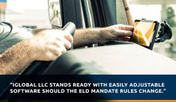 Truck driver complying with ELD mandate