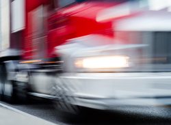 speeding semi truck