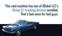 This Ford Mustang equipped with an iGlobal iVision X.1 tracking device