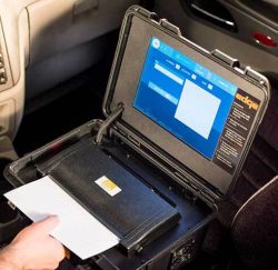 The iGlobal Edge eLD enables drivers to scan bills of lading and other documents