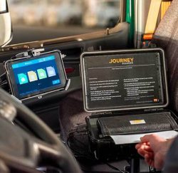 The iGlobal Journey scanner enables drivers to scan shipping documents on location